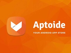 Het officiële logo en de huisstijl van de Aptoide Android-appstore.