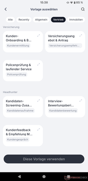 De eersteklas sjablonen zijn gesorteerd op verschillende beroepsgroepen.