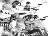 Officieel illustratiemateriaal uit Resident Evil: Death Island, deel 1.