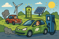 Verbrandingsmotoren worden overbodig nu nieuwe batterijtechnologieën voor een revolutie in mobiliteit zorgen. (Afbeeldingsbron: GPT-image-1)