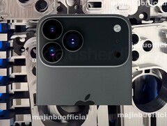 Apple iPhone 17 Pro zal waarschijnlijk een op de Pixel geïnspireerde camerarray hebben. (Afbeeldingsbron: @MajinBu, FPT via YouTube)