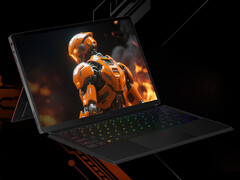 De OneXPlayer Super X heeft een liggend scherm, in tegenstelling tot de OneXPlayer X1-serie. (Afbeeldingsbron: One-Netbook - bewerkt)