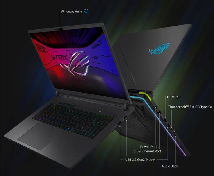 Asus rust de ROG Strix G16 2026 tevens uit met een batterij van 90 Wh die opladen met 280 W ondersteunt.