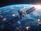 Een AI-gegenereerd beeld van een satelliet die in een baan om de aarde draait. (Afbeeldingsbron: Александр Лобач, Adobe Stock)
