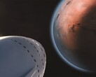 Een afbeelding van een ruimteschip op weg naar een planeet. (Afbeeldingsbron: SpaceX - Pexels)