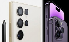 Het geruchtmakende Note-achtige ontwerp van de Galaxy S23 Ultra zal misschien niet zo veel mensen aanspreken als de iPhone 14 Pro. (Beeldbron: Technizo Concept/Apple - bewerkt)