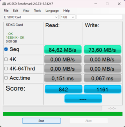 AS SSD: SD-kaart
