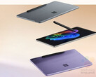 De Surface Pro 12" wordt geleverd in de kleuren Ocean, Platinum en Violet met bijpassende toetsenbordaccessoires. (Afbeeldingsbron: via Roland Quandt &amp; WinFuture)