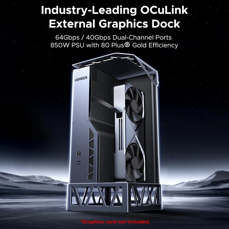 De Ugreen LinkStation eGPU Dock werkt via USB-C en OCuLink. (Afbeelding Bron: Ugreen via Amazon)