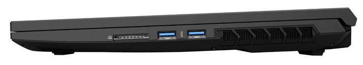 Rechterkant: SD-kaartlezer, 2x USB 3.2 Gen 1 (USB-A)