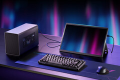 De MINISFORUM V3 kan gekoppeld worden met een eGPU of zelfs als externe monitor gebruikt worden. (Afbeeldingsbron: MINISFORUM)