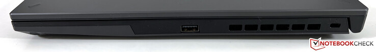 rechts: USB-A 3.2 Gen.1 (5 GBit/s), Kensington-beveiligingspoort
