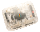 SuperStation One Transparent Collection FPGA-console met doorschijnende Frost-behuizing.