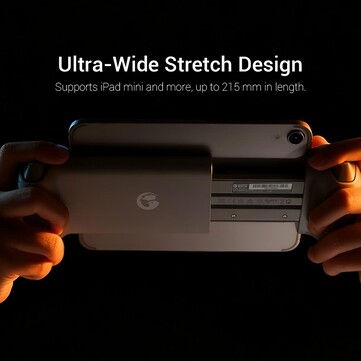 Op de GameSir G8 Plus MFi past maximaal een iPad Mini. (Afbeeldingsbron: GameSir)