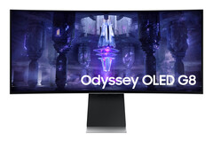 De Samsung Odyssey OLED G8 zal &#039;wereldwijd verkrijgbaar zijn vanaf Q4 2022&#039;. (Afbeelding bron: Samsung)