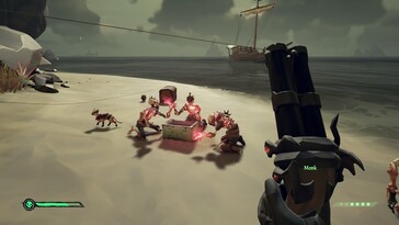 Afbeelding: Een screenshot van de gameplay uit Sea of Thieves: 2026 Edition.