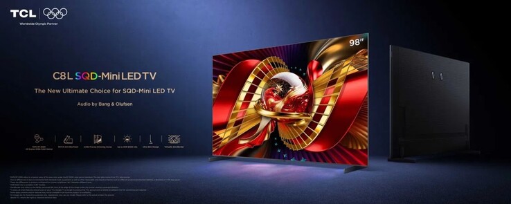De TCL C8L SQD-Mini LED TV