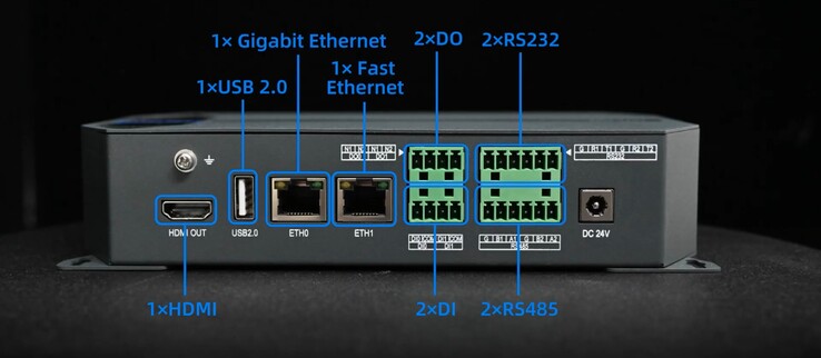 De FCU3101 edge-computebox is voorzien van twee Gigabit Ethernet-poorten en een aantal essentiële COM-poorten.