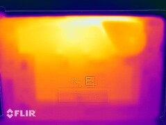 Belastingstest oppervlaktetemperaturen (achterkant zonder deksel)