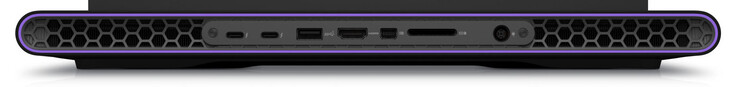 Achterkant: 2x Thunderbolt 4 (Displayport, Power Delivery), USB 3.2 Gen 1 (USB-A), HDMI 2.1, Mini Displayport 1.4, geheugenkaartlezer (SD), voedingsaansluiting