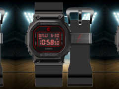 De Casio G-Shock GM-5600RH-1 Rui Hachimura (foto) heeft een stijlvolle zwarte en rode wijzerplaat. (Afbeeldingsbron: @geesgshock op Instagram)