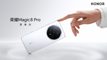 De Magic 8 Pro in een witte uitvoering (Afbeelding bron: Honor)