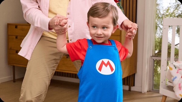 Nintendo zal ook een verscheidenheid aan Mario-thema kleding verkopen voor baby's, peuters en kinderen. (Afbeelding bron: Nintendo)