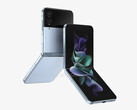 De Galaxy Z Flip4 zal lijken op zijn voorganger, maar met een grotere cover display. (Afbeelding bron: @OnLeaks &amp; 91mobiles)