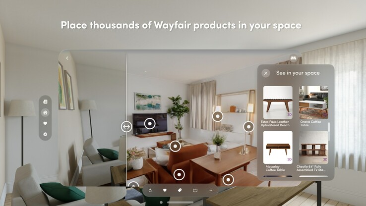 Richt uw kamer opnieuw in en werk deze bij met de Vision Pro. (Bron: Wayfair)