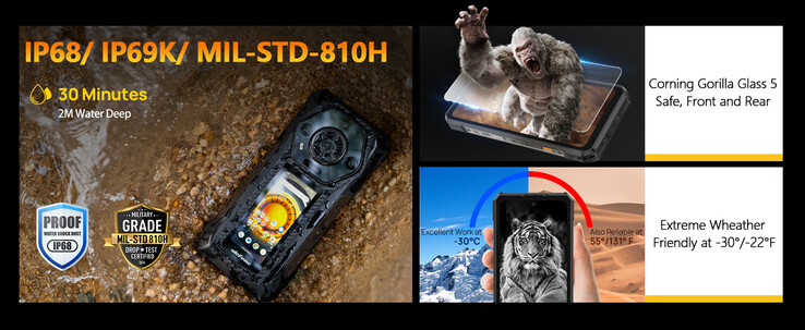 De smartphone is behoorlijk robuust (Afbeelding bron: Ulefone)
