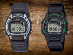Casio&#039;s nieuwe Standard-horloges zijn de W220HF-8AV (links) en de W220H-1A3V (rechts). (Afbeeldingsbron: Casio)