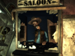 Een screengrab van Fallout New Vegas op een pc