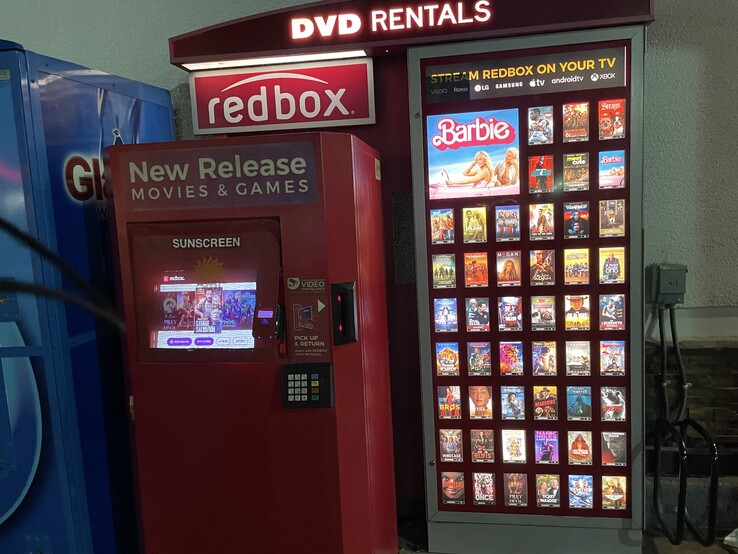 Een DVD-verhuurstation voor een supermarkt in Las Vegas. (Foto: Andreas Sebayang/Privé)