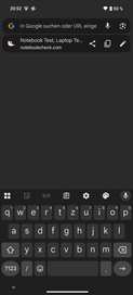 Keyboard in portrait format