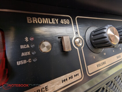 Bronknop en mediaschakelaar