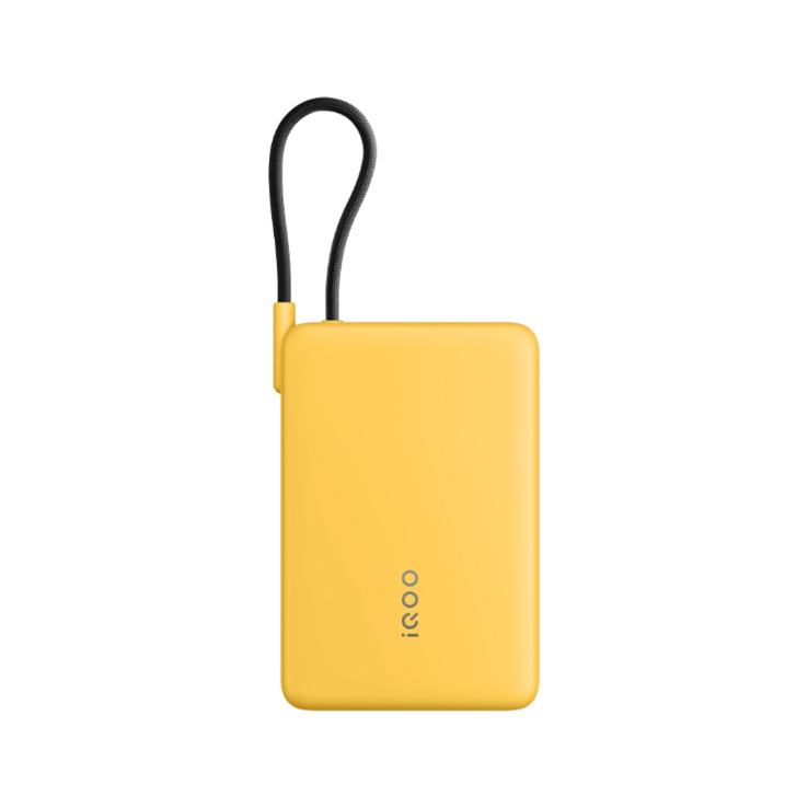 De iQOO 33W Power Bank met ingebouwde kabel 10000mAh. (Afbeeldingsbron: vivo)