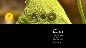 De camera van iPhone 15 maakt 12-MP zoomfoto's met behulp van een digitale uitsnede. (Afbeeldingsbron: Apple)