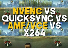 AMD's AMF is nu binnen slagafstand van zijn concurrenten dankzij de herintroductie van B-frames. (Beeldbron: EposVox op Youtube)