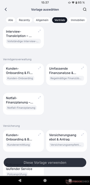 Het betaalde premium abonnement biedt functiespecifieke AI-ondersteuningsopties.