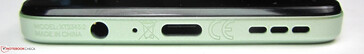 Onderkant: 3.5-mm audiopoort, microfoon, USB-C 2.0, luidspreker