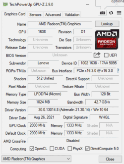 GPU-Z RX Vega 8