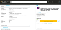 Lenovo Yoga Pro 9 RTX 5060 specificaties en details. (Afbeeldingsbron: Globaldata)