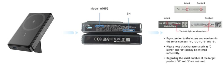 De Anker MagGo Power Bank 10K (A1652) is getroffen. (Afbeeldingsbron: Anker)