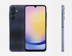 De Samsung Galaxy A25 in een van de drie lanceringskleuren. (Afbeeldingsbron: WinFuture & Roland Quandt)