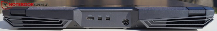Achter: HDMI 2.0, 2 x miniDP, Stroom