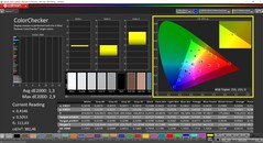 CalMAN ColorChecker (profiel: sRGB, doelkleurruimte: sRGB)