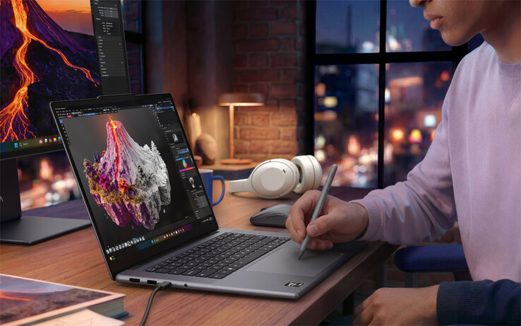 Het haptische trackpad van de laptop doet tevens dienst als klein tekenblok.