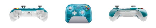 De N64 8bitDo Ultimate 2 draadloze controller (N64-editie) heeft een tweekleurig ontwerp.