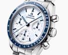 De Omega Speedmaster Milano Cortina 2026 heeft een gelakte witte wijzerplaat (Afbeelding bron: Omega)