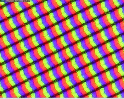 Enigszins korrelig pixelraster door matte overlay
